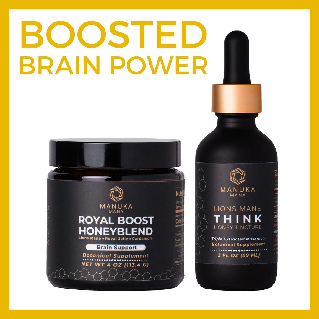 Products that synergize of the power of the fungi and the hive